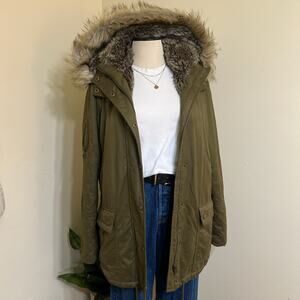 Banana Republic Women's Olive Green Parka Jacket Size XS